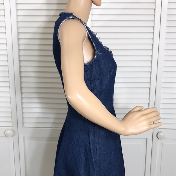 NWT Sisley Lightweight Denim Chambray Dress Size 4 - Picture 6 of 15